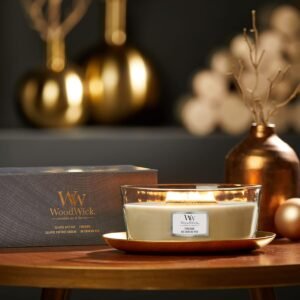 Vela de arómatica aroma de un fuego de madera