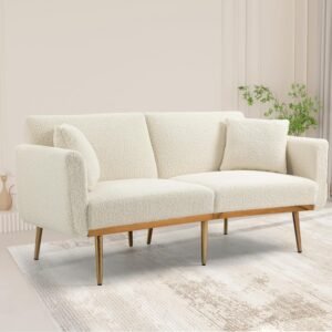 Sofá cama tapizado bouclé